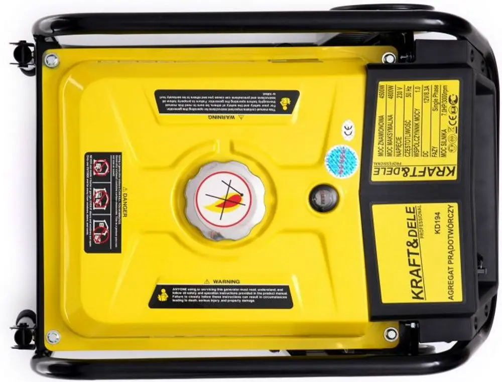 Инверторный бензиновый генератор Kraft&Dele Professional KD194 (Black/Yellow) - 6