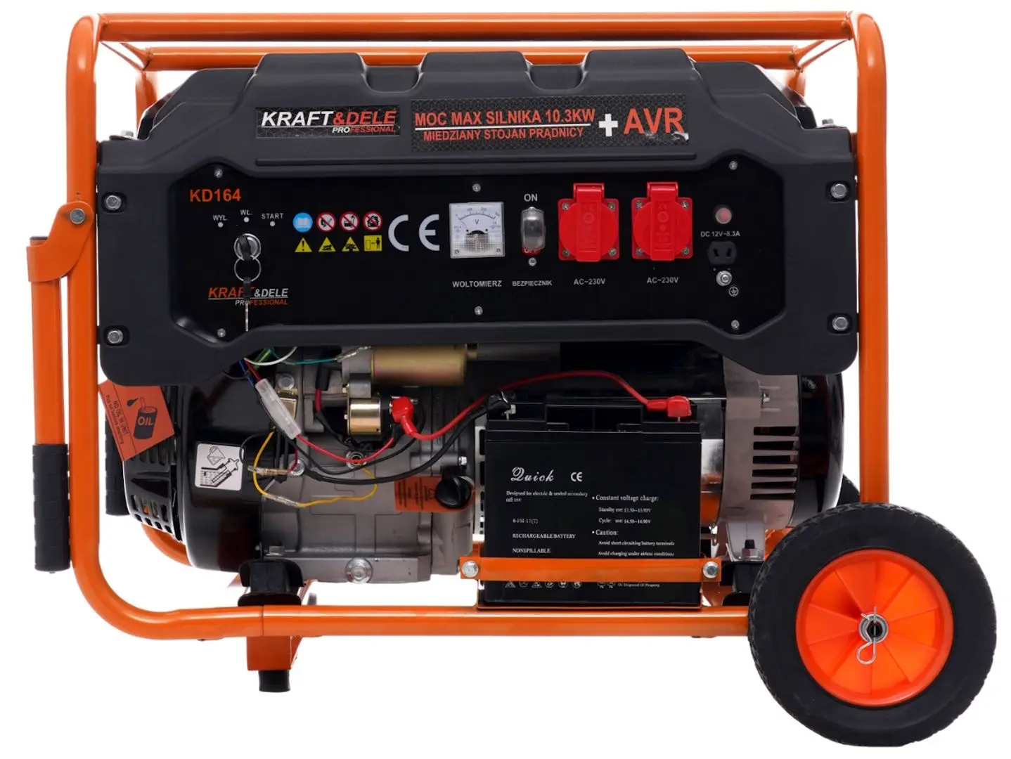 Generator pe benzina Kraft&Dele Professional KD164 (Black/Orange)