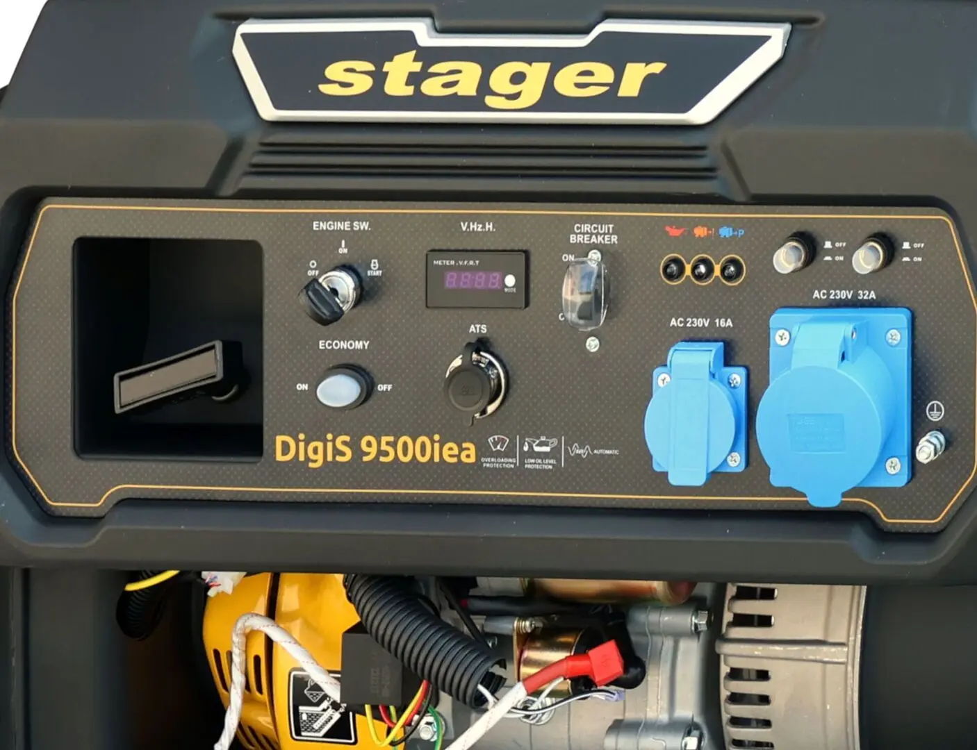 Бензиновый генератор Stager DigiS 9500iea (Yellow/Black) - 4