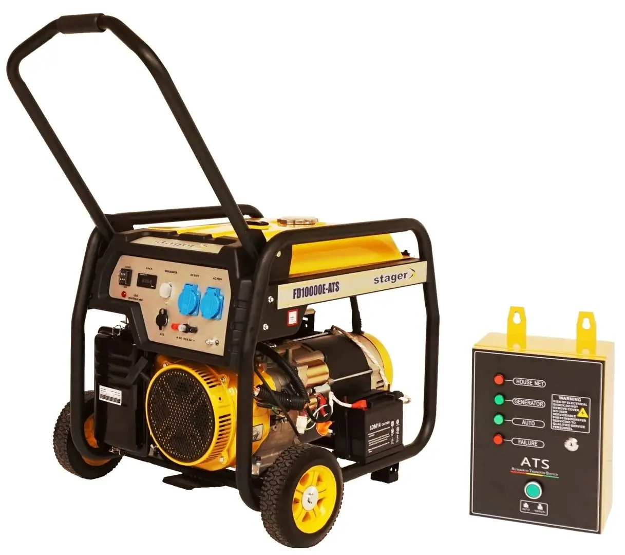 Бензиновый генератор Stager FD 10000E+ATS