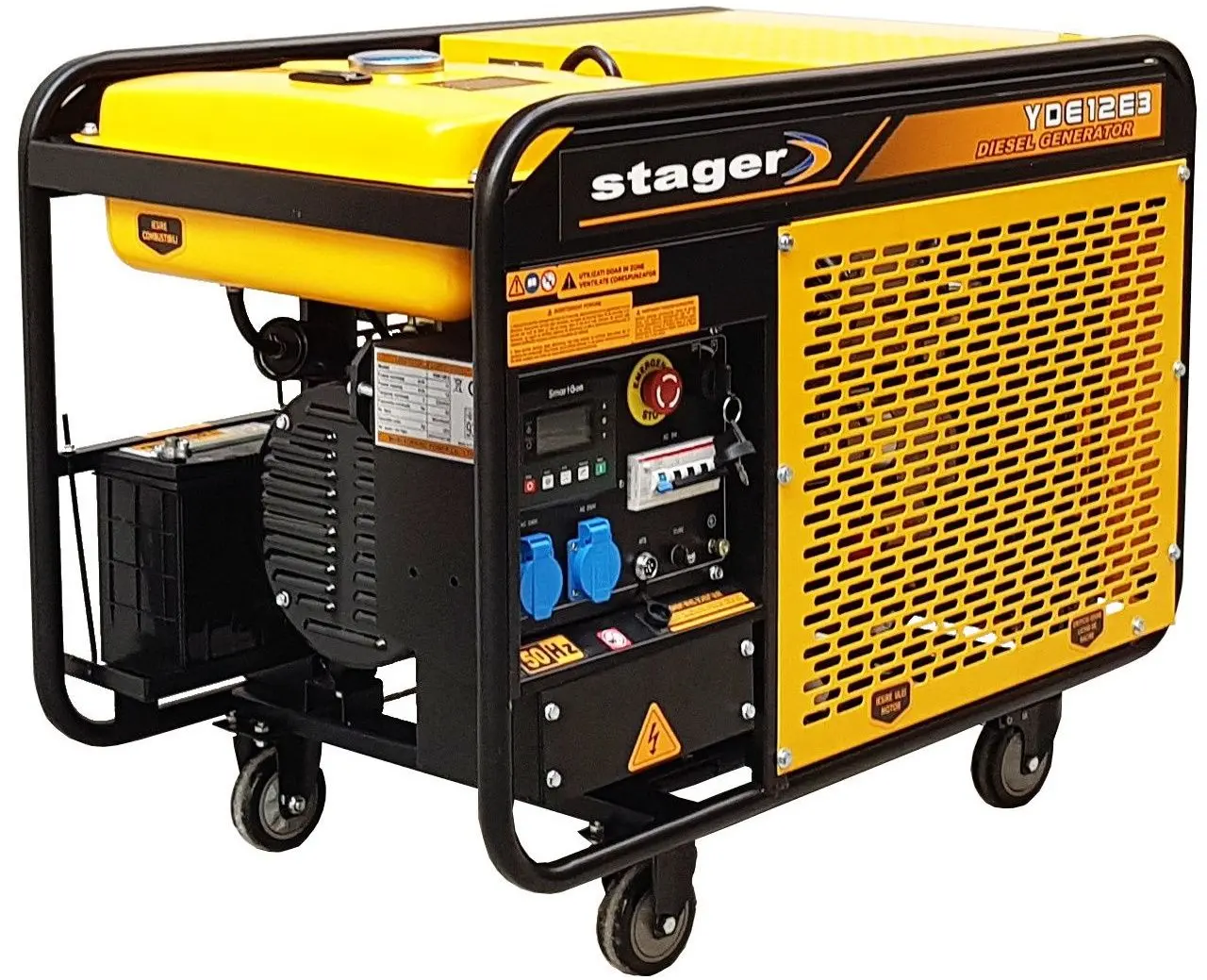 Дизельный генератор Stager YDE12E3 (Black/Yellow) - 2