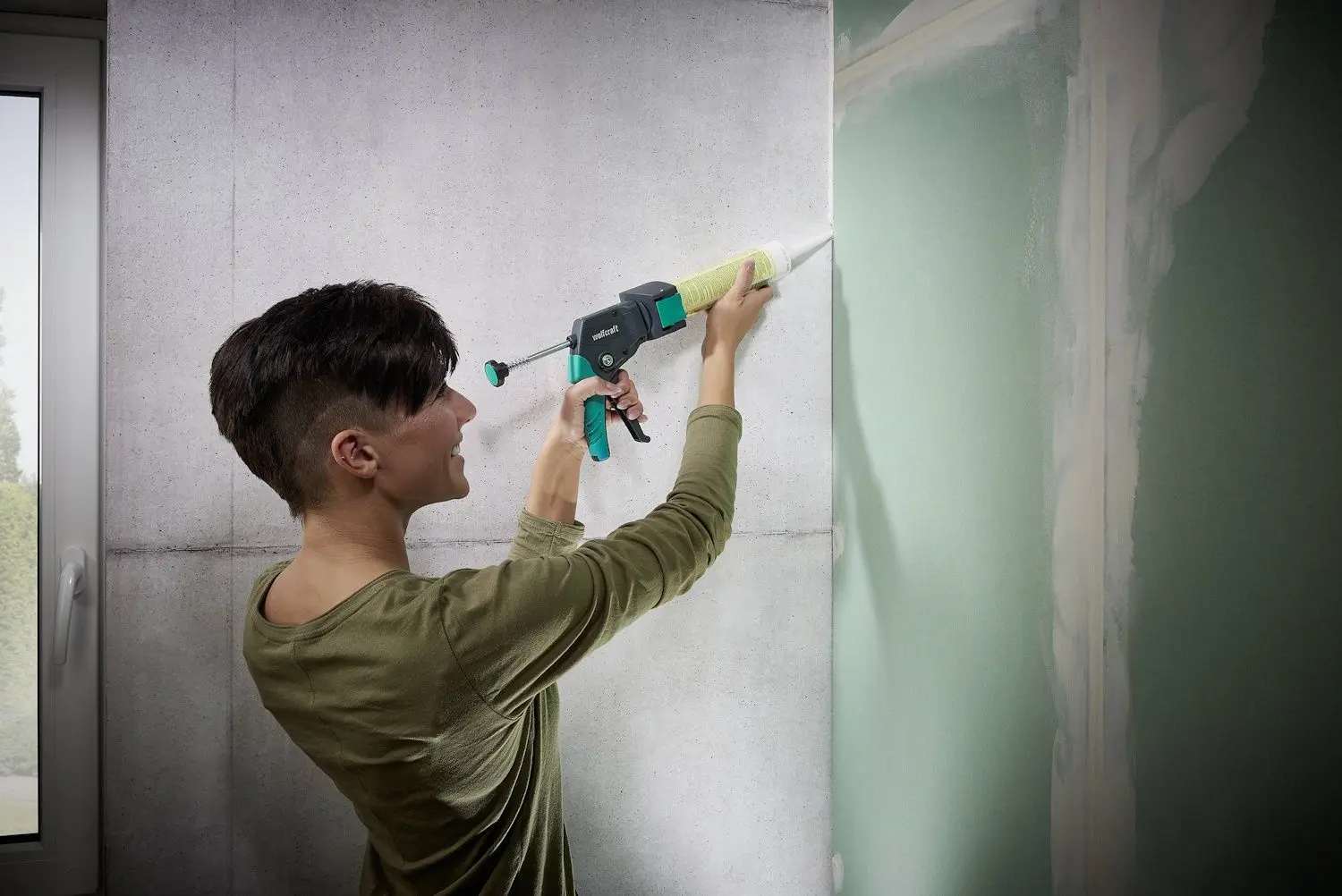 Pistol pentru silicon Wolfcraft MG 310 Compact