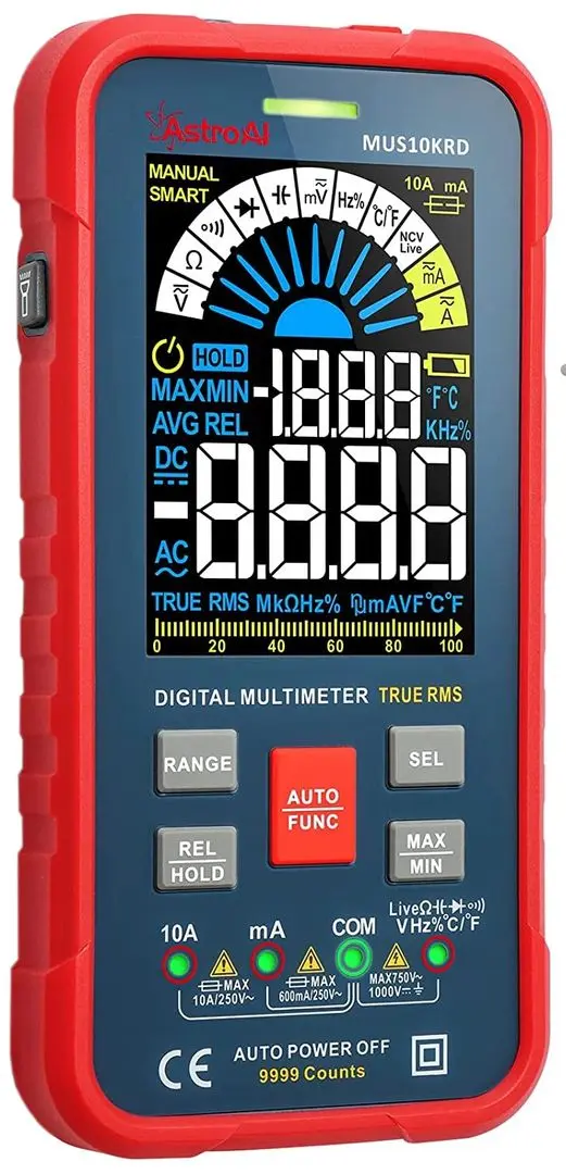 Multimetru digital AstroAI MUS10KRD 10000 (Red)