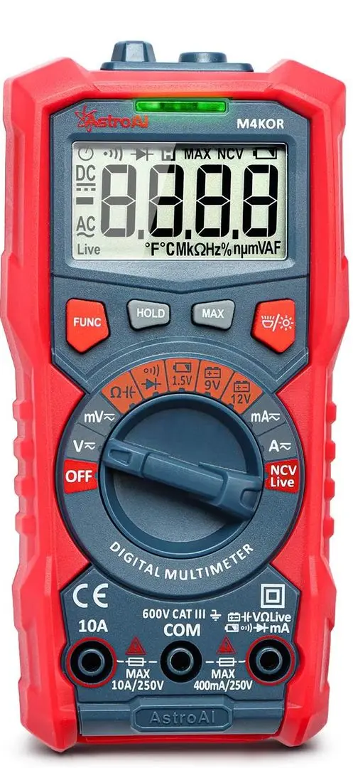 Мультиметр цифровой AstroAI TRMS 4000 M4KOR (Red)