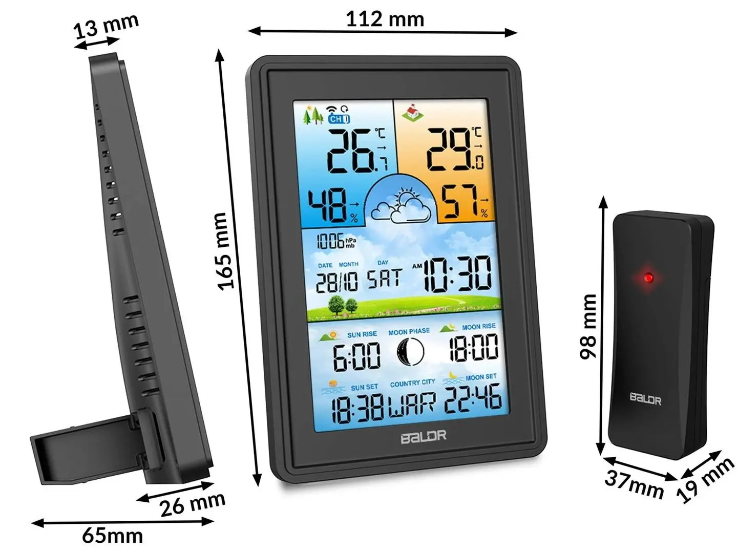 Statie meteorologica Berdsen BD-906 (Black)