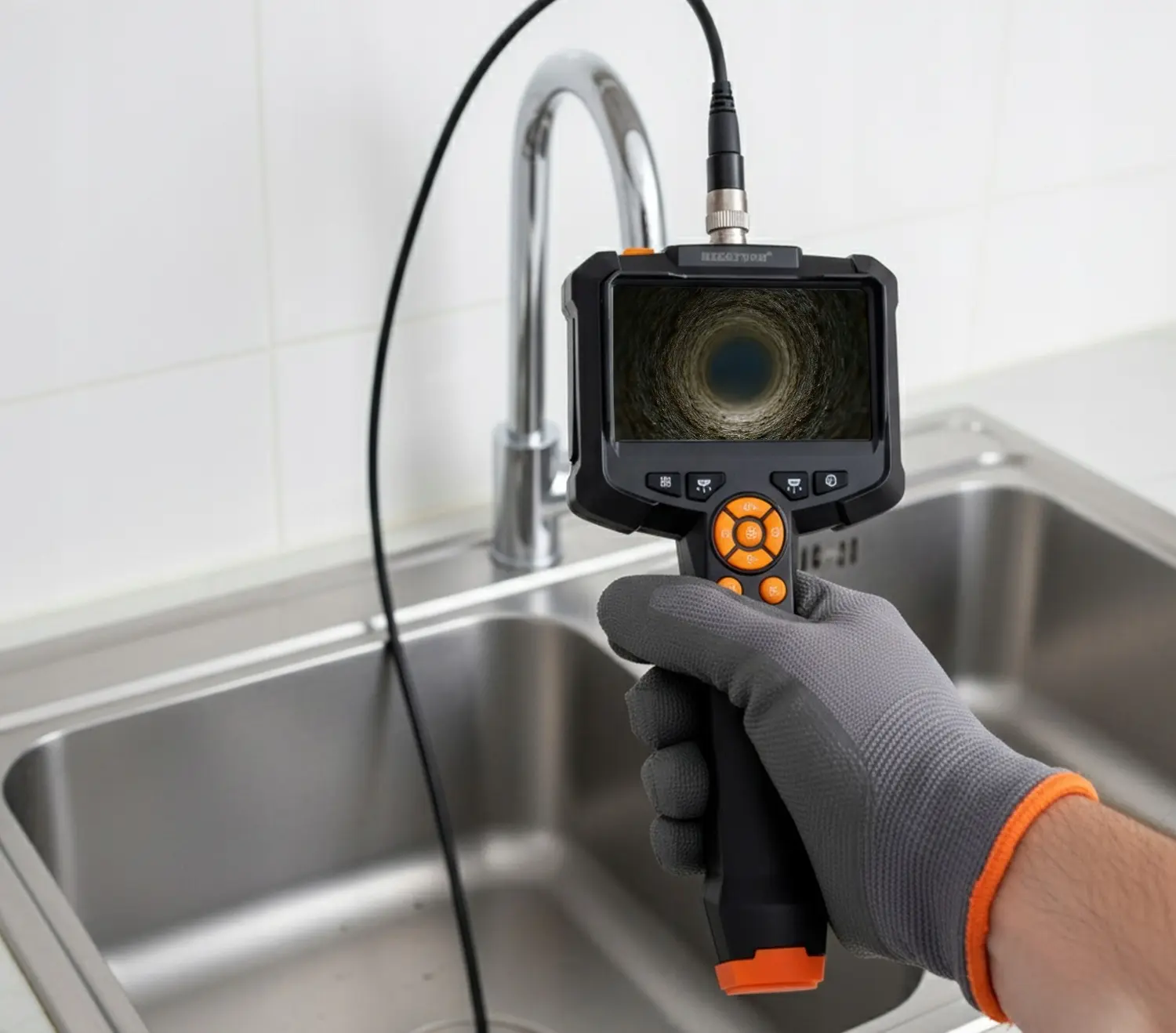 Camera endoscopica Bigstren 25520 (Black/Orange) - 6