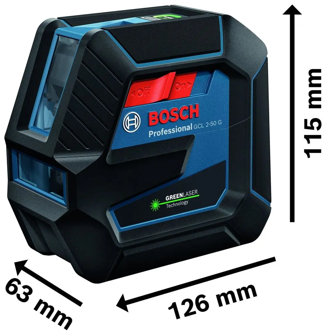 Комбинированный лазер Bosch Professional GCL 2-50 G + 1.5-V-LR6х4 + RM 10 + BT 150 - 6