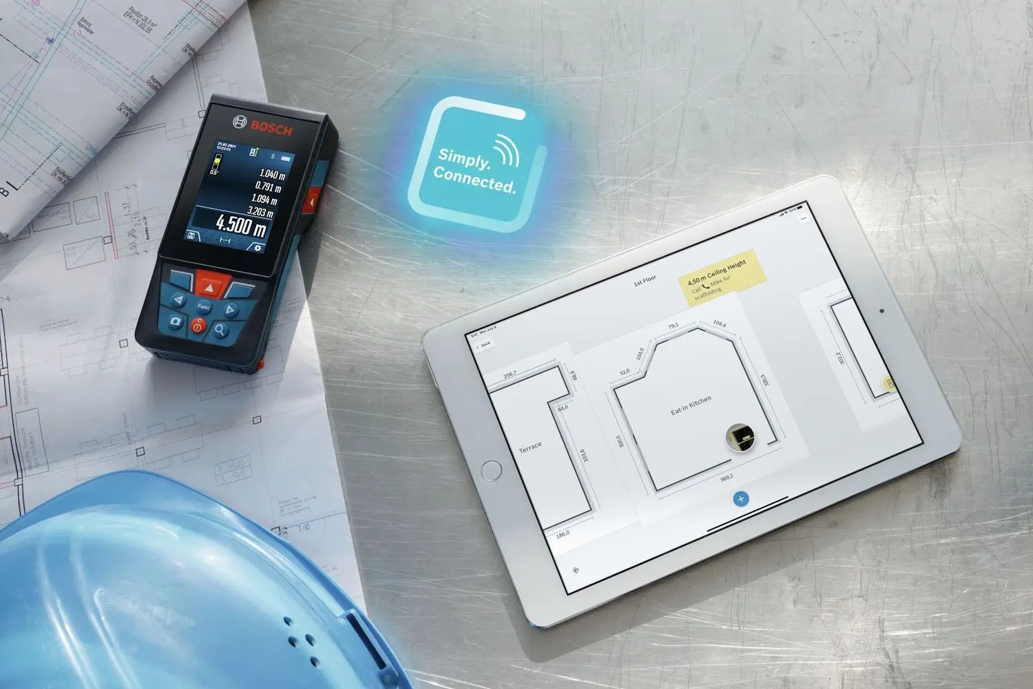 Telemetru cu laser Bosch Professional GLM 150-27 C (Blue/Black)