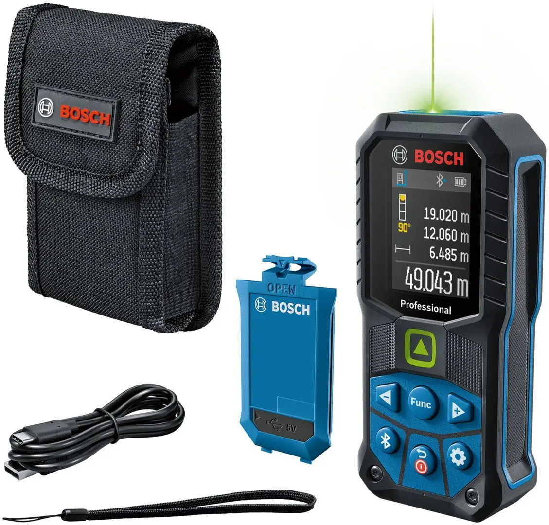 Telemetru cu laser Bosch Professional GLM 50-27 CG + BA 3.7V 1.0Ah A + Acc