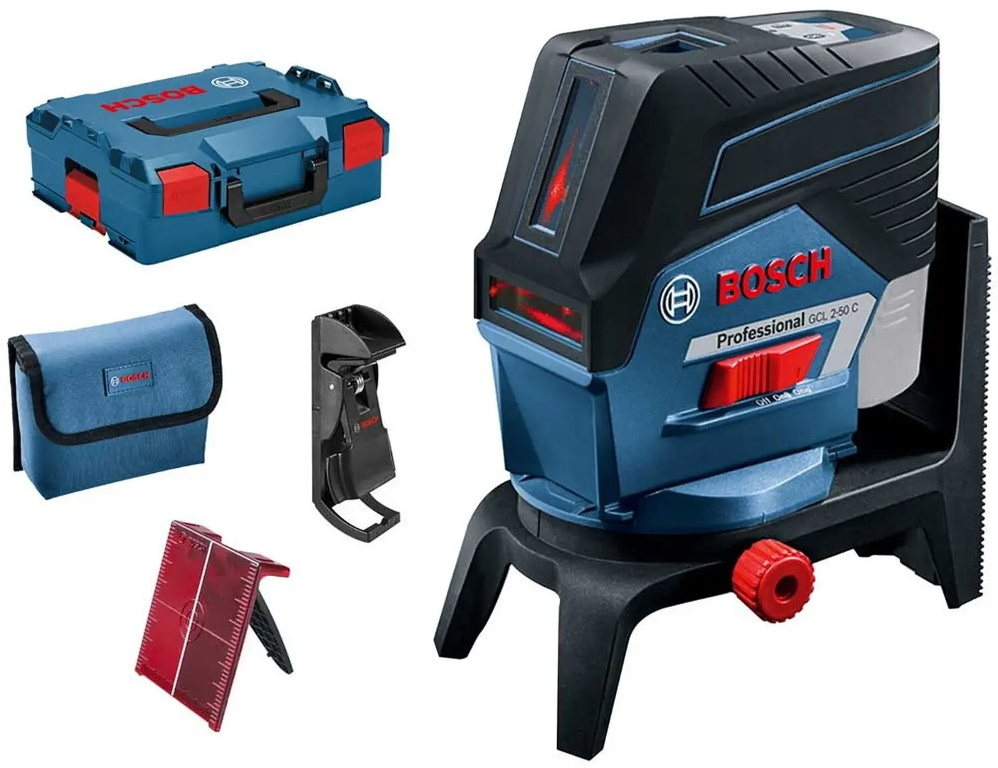 Лазерный нивелир Bosch Professional GCL 2-50 C + RM 2 + L-BOXX 136 + BM 3 + PRO-MIX