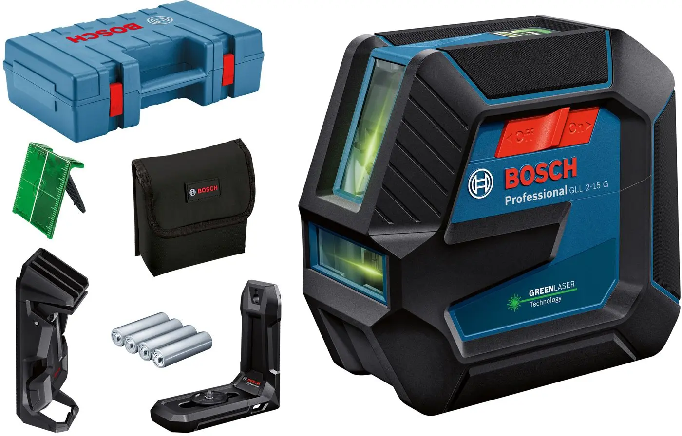 Лазерный нивелир Bosch Professional GLL 2-15 G + LB 10 + DK 10 + Case