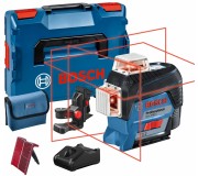 Nivela cu laser Bosch Professional GLL 3-80 C + BM 1 + 12 V 2.0 Ah + L-Boxx