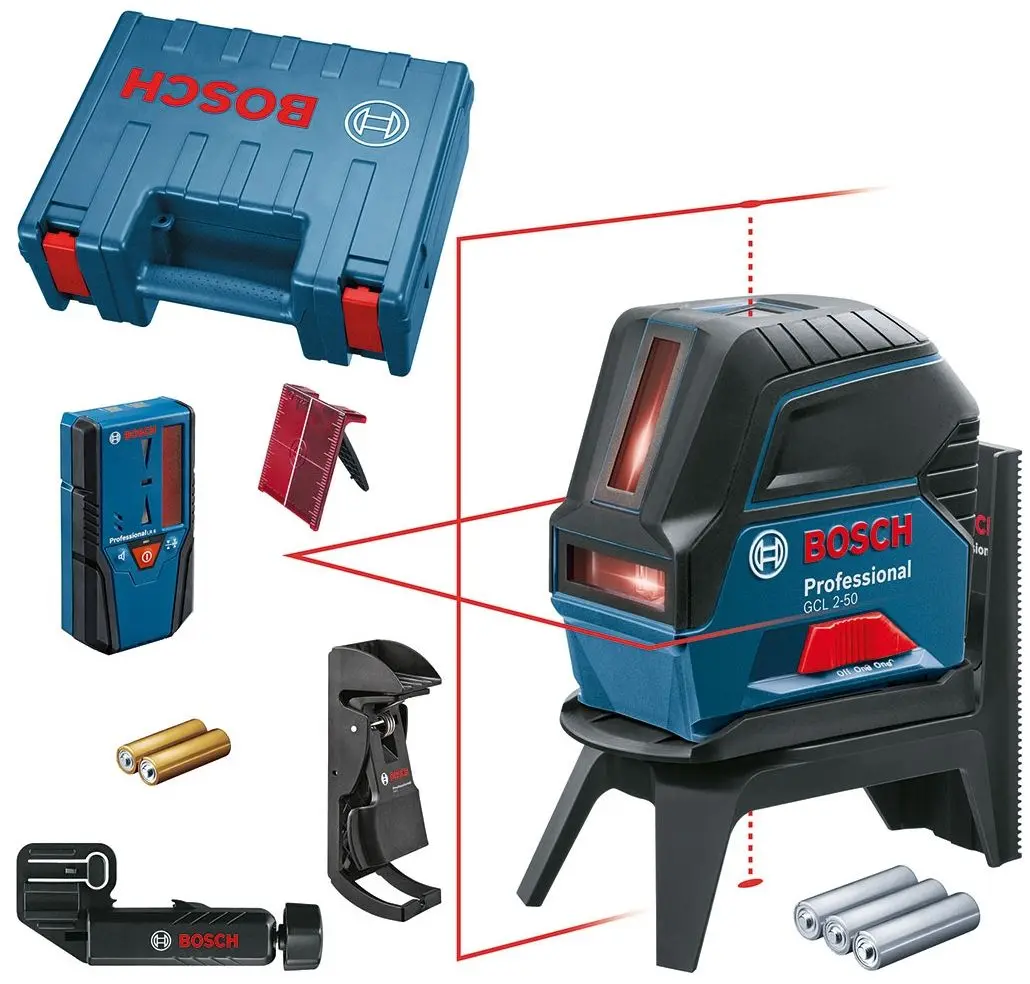 Лазерный уровень Bosch Professional GCL 2-50 CG + RM 2 + BM 3 + подставка + L-Boxx