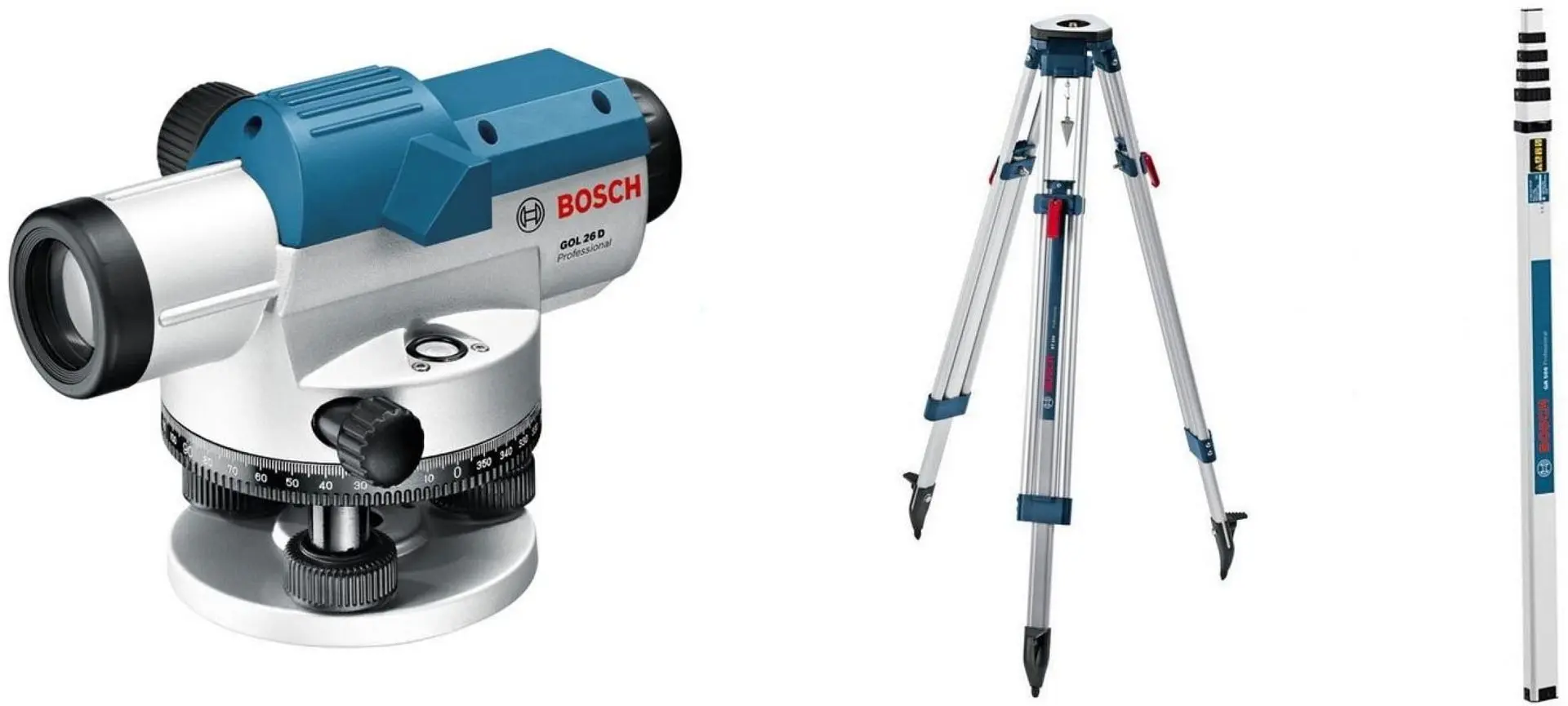 Оптический нивелир Bosch Professional GOL 26 G + BT 160 + GR 500