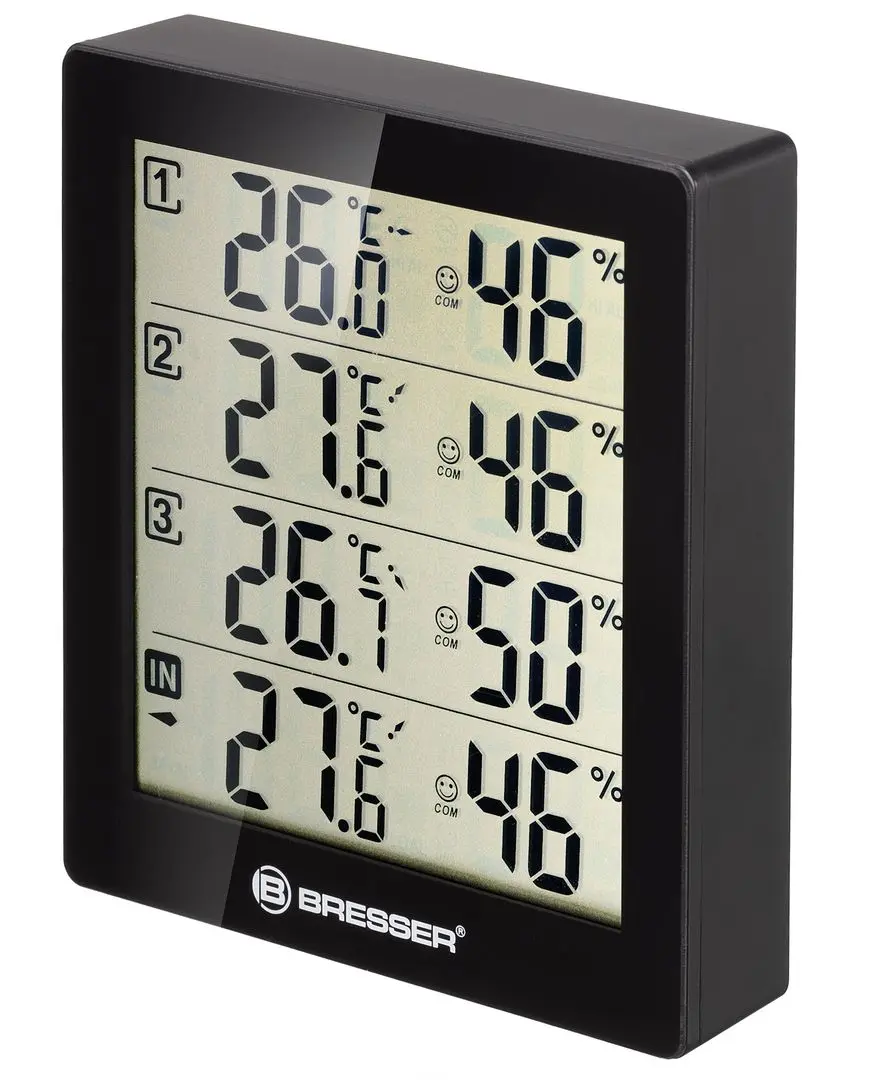 Stație meteorologică Bresser Temeo Hygro Quadro (Black)