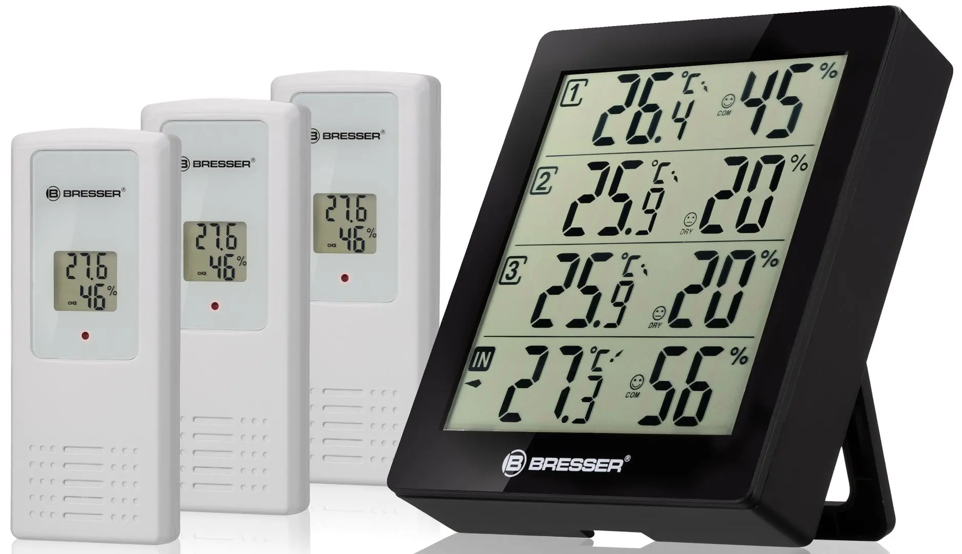 Stație meteorologică Bresser Temeo Hygro Quadro (Black)