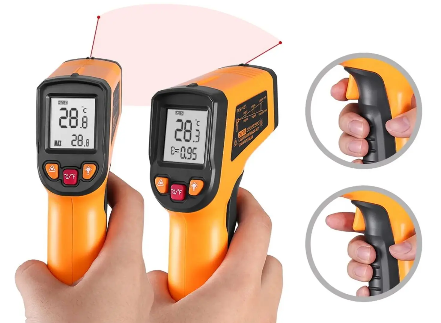 Pirometru cu infrarosu Deko Tools CWQ02 - 3