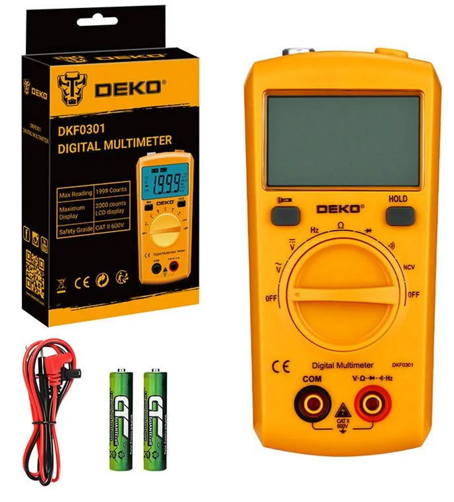 Multimetru Deko Tools DKF0301 (Yellow) - 2
