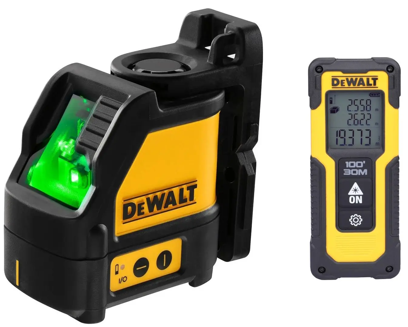 Лазерный нивелир Dewalt DW088CG + дальномер DWHT77100