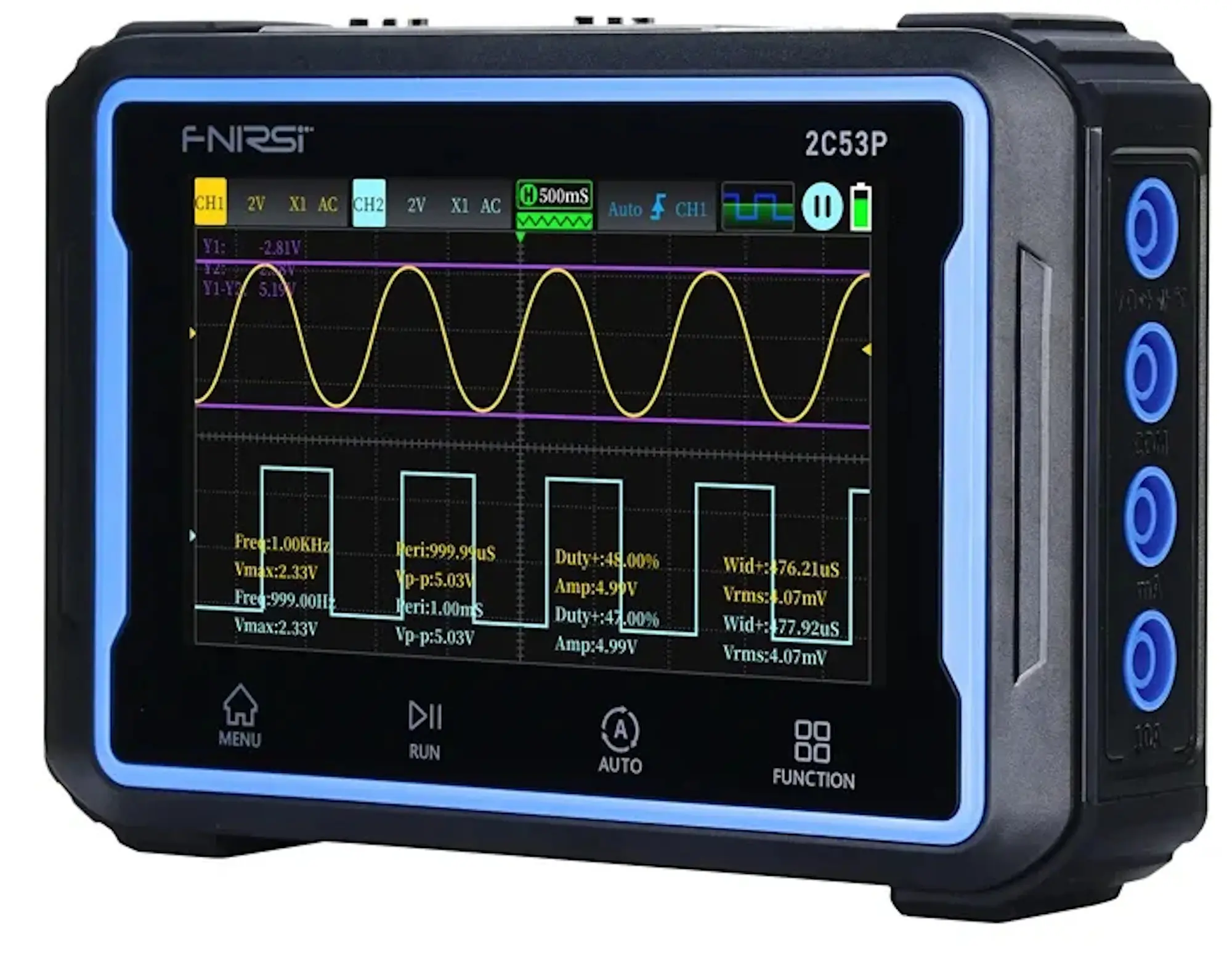 Цифровой осциллограф 3в1 Fnirsi 2C53P (Black/Blue) - 2