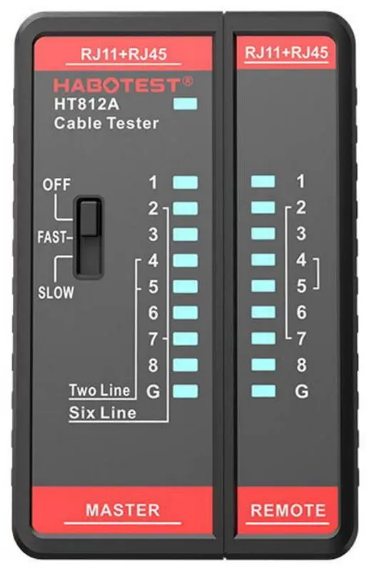 Кабельный тестер Habotest HT812A (Black/Red)