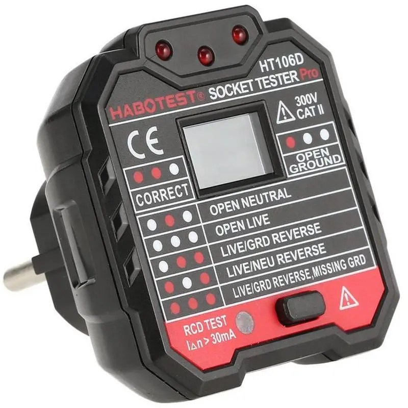 Тестер для розеток Habotest HT106D - 3