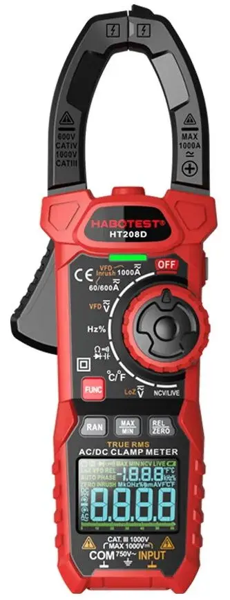 Токовые клещи Habotest HT208D