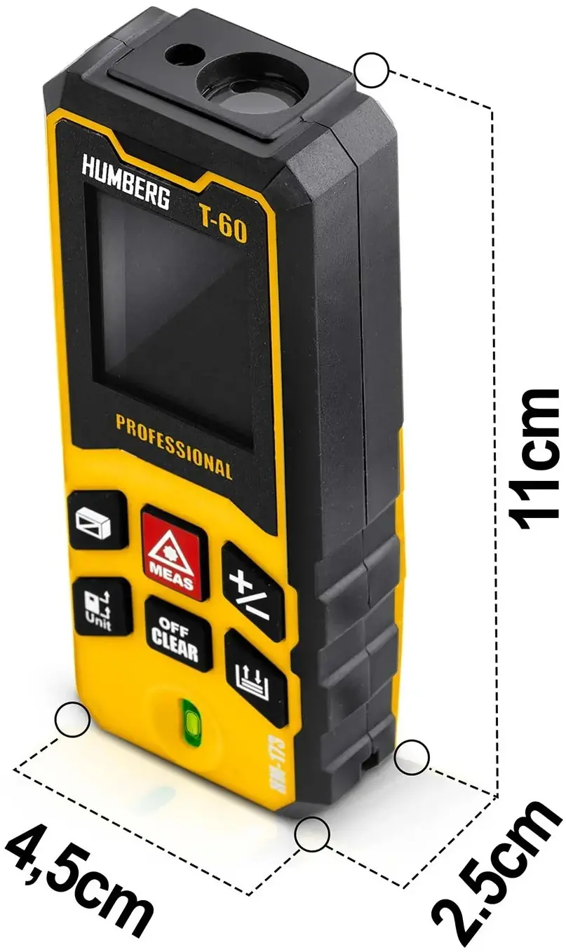 Дальномер лазерный Humberg HM-173 517300 (Yellow/Black) - 8