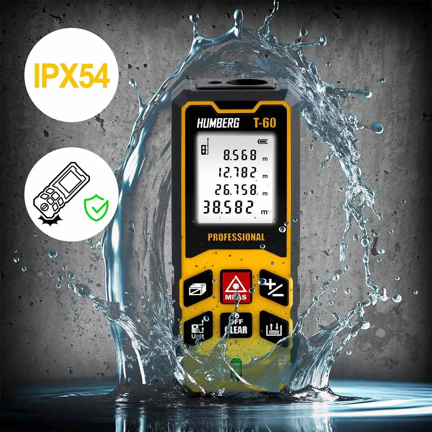 Дальномер лазерный Humberg HM-173 517300 (Yellow/Black) - 9