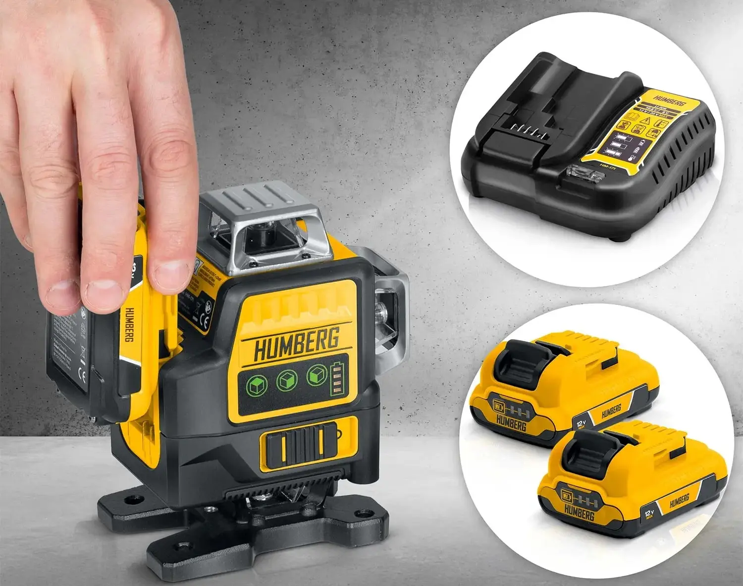Nivela cu laser Humberg HM-171 517100 (Yellow/Black) - 4
