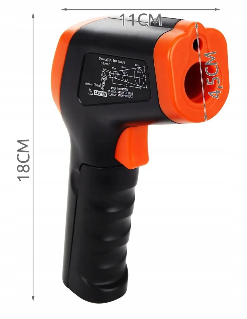 Pirometru cu infrarosu Iso Trade DT-8550 (Black/Orange) - 3
