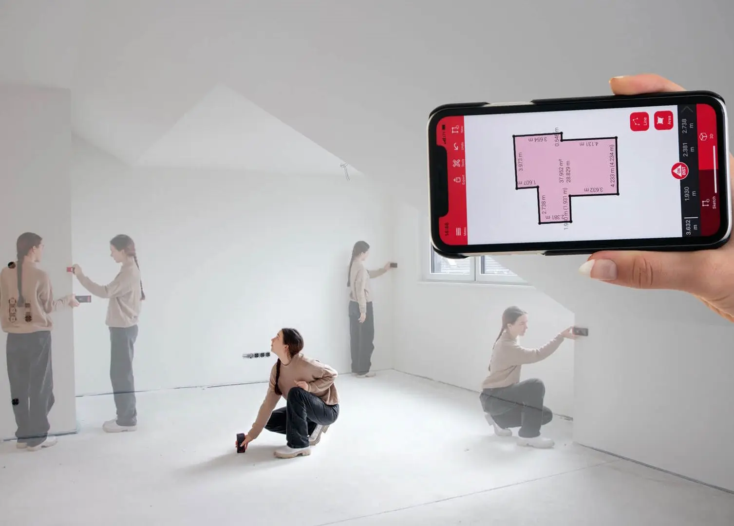 Лазерный дальномер Leica Disto D5 (Black/Red) - 6