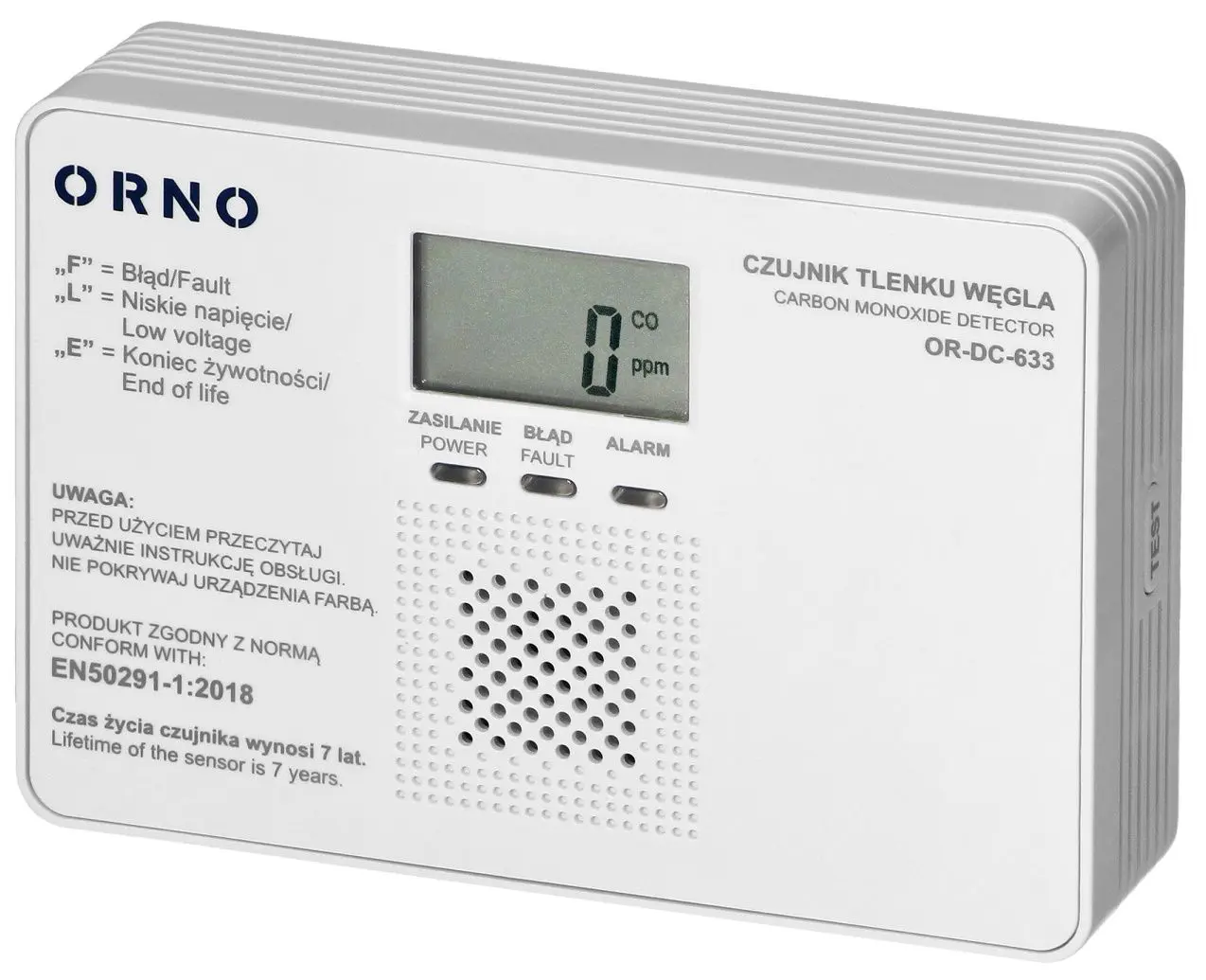 Detector de monoxid de carbon Orno DC-633 (White)