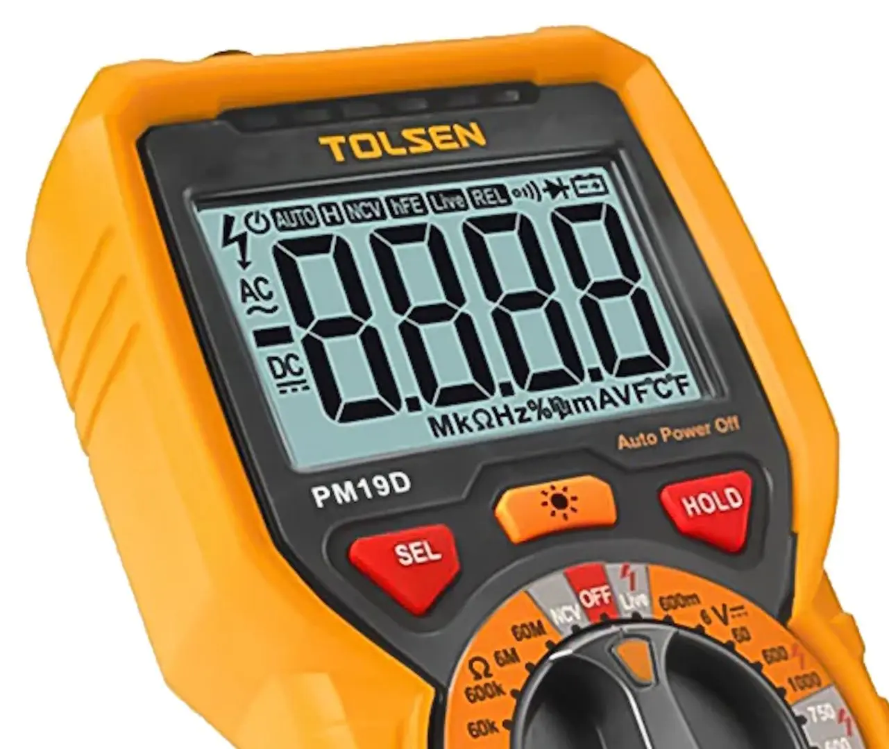 Multimetru digital Tolsen 38033 (Yellow/Black)