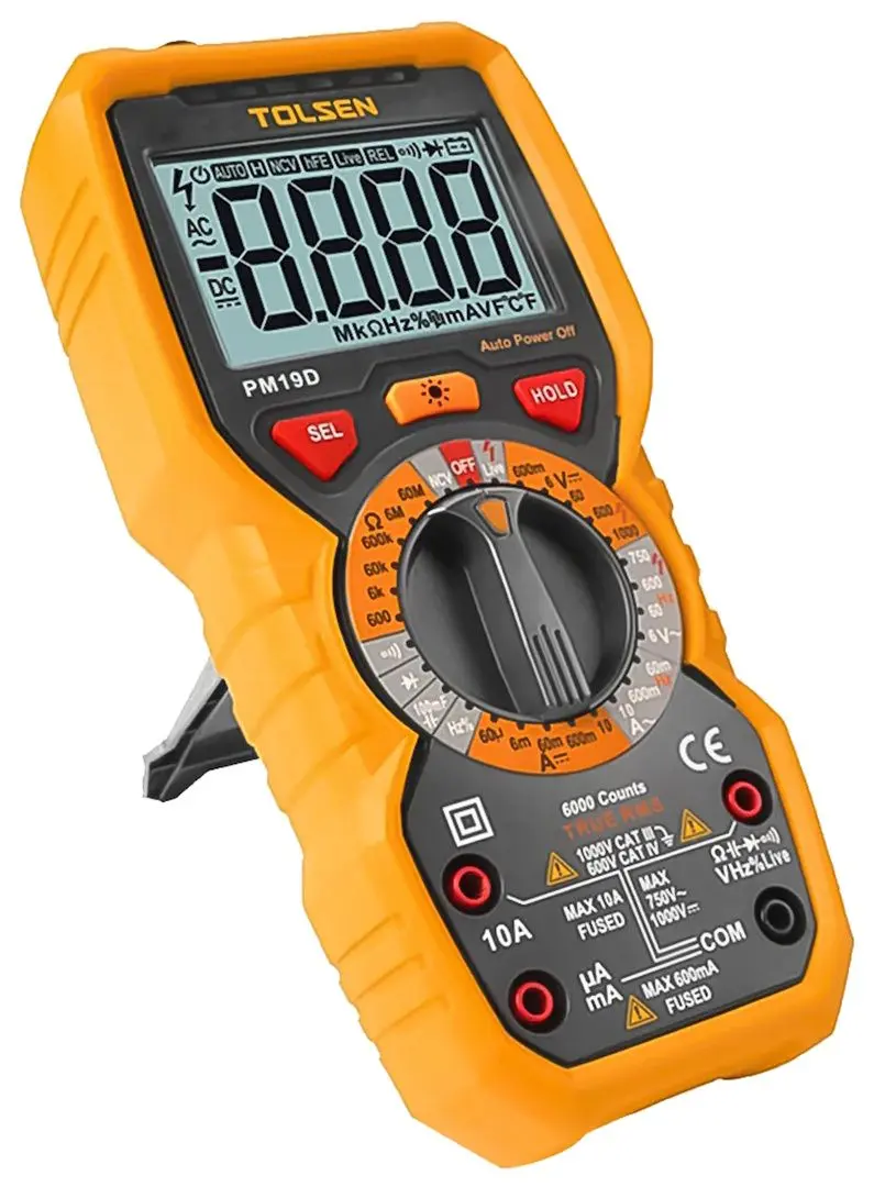 Multimetru digital Tolsen 38033 (Yellow/Black)