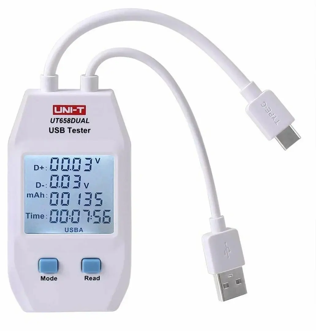 USB-тестер UNI-T UT658Dual (White)