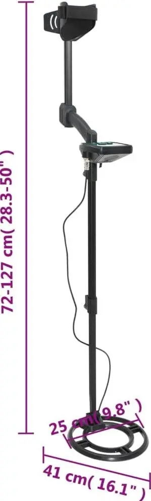 Detector de metale vidaXL 375721