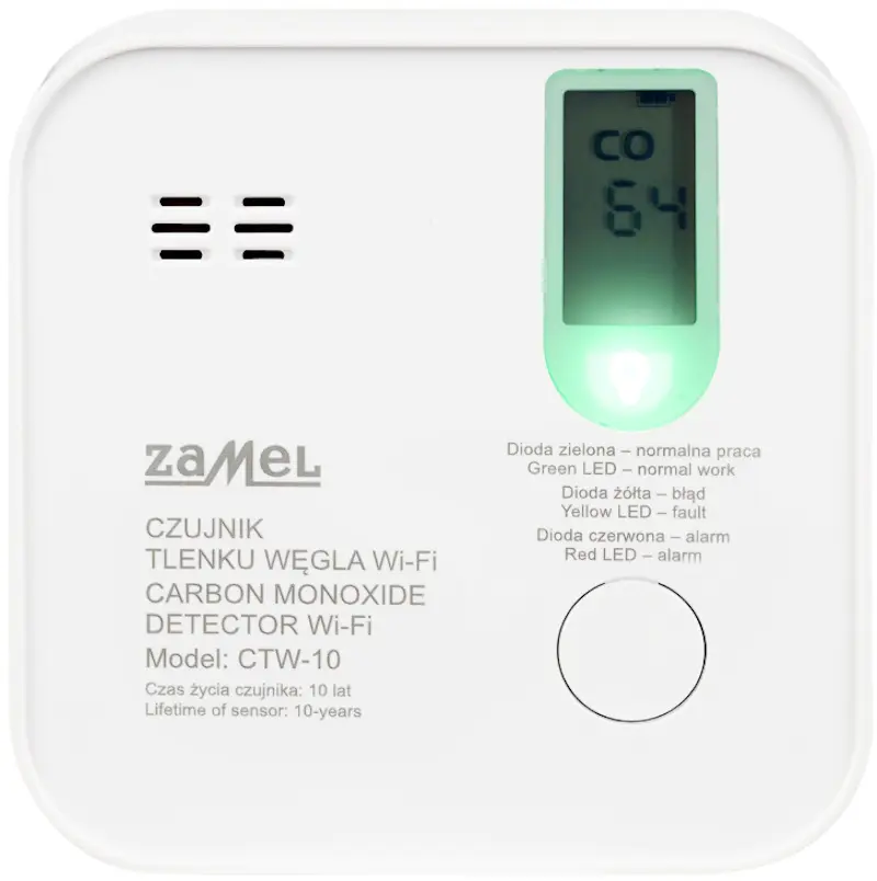 Detector de monoxid de carbon Zamel CTW10 (White)