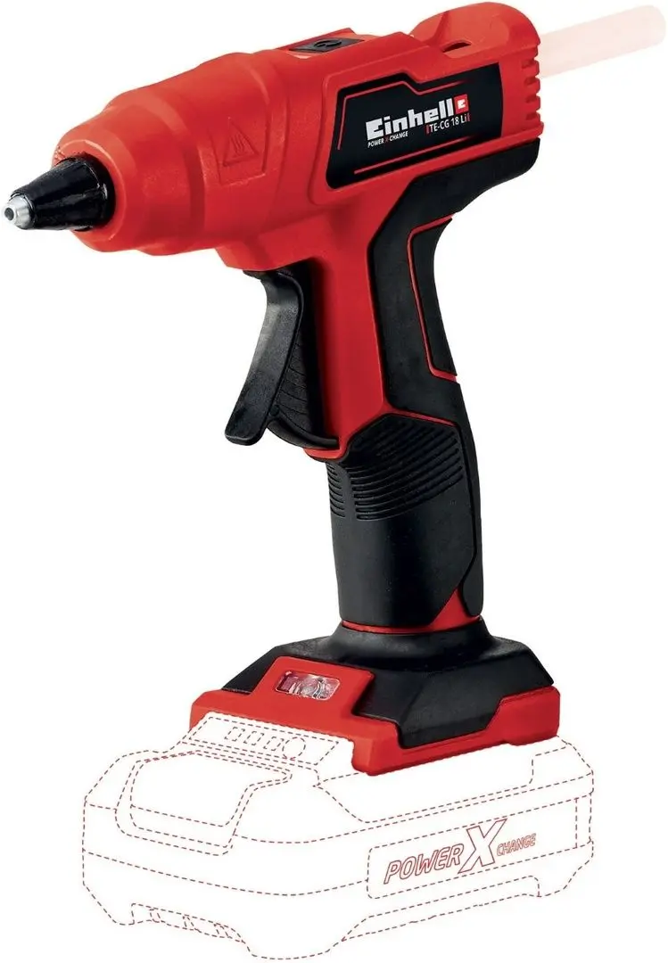 Pistol pentru lipit Einhell TE-CG 18V Li PXL Solo (Black/Red)