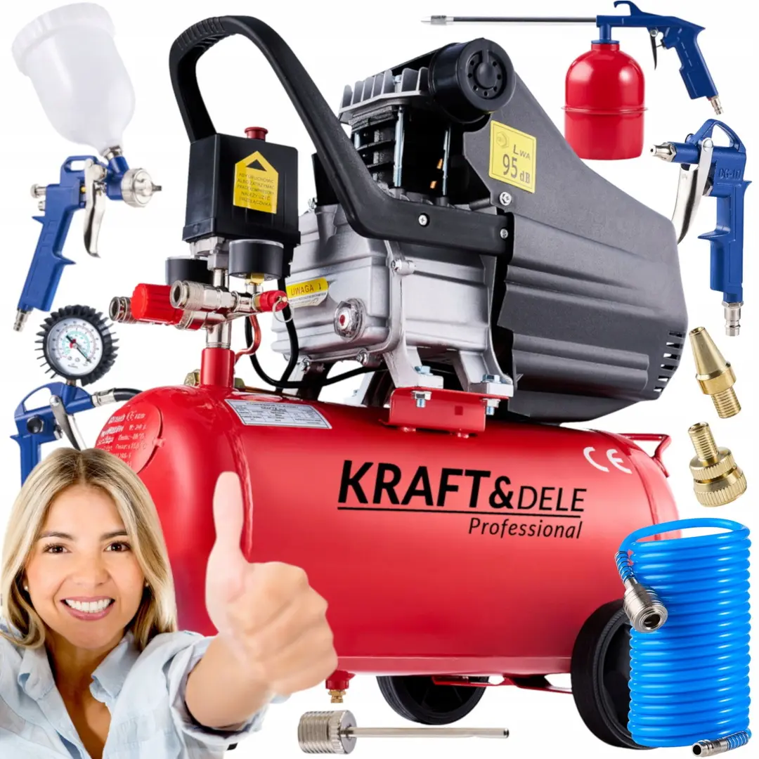 Compresor + scule pneumatice Kraft&Dele KD400 + KD400-K3