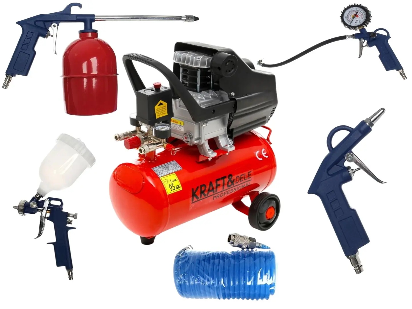 Compresor + scule pneumatice Kraft&Dele KD400 + KD400-K3