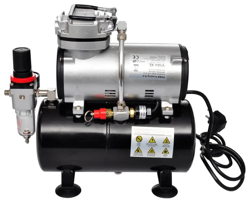 Compresor + set de aerografie VidaXL 140284