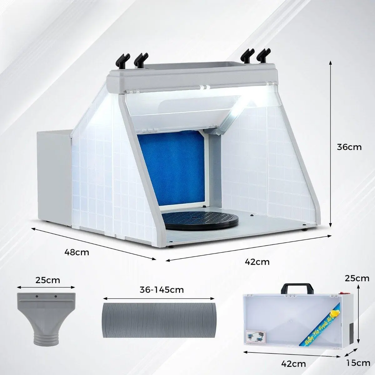 Extractor portabil cu aerograf Costway ET10088DE