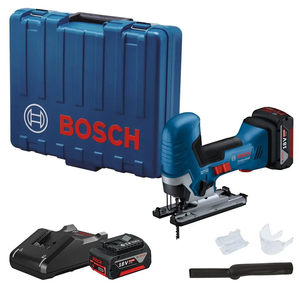 Fierastrau cu acumulator Bosch Professional GST 185-LI 06015B2022 2x4.0 Ah + L-Boxx