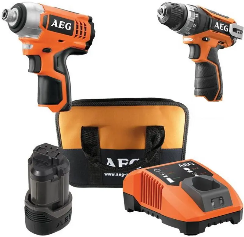 Set instrumente cu acumulator AEG P12DLI-152B (Orange/Black)