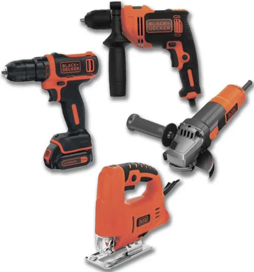 Set scule electrice Black&Decker JS20-RU+BEG220+BEH550+BDCDD12