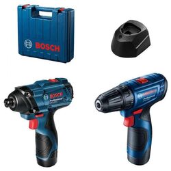 Набор аккумуляторных инструментов Bosch GSR 120-Li + GDR 120-Li + 2xGBA 12V 2.0Ah + GAL 1210 CV + Case
