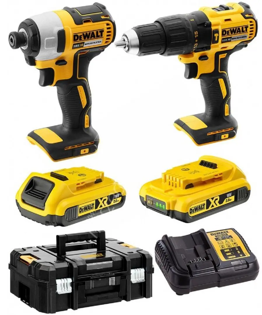 Set de instrumente cu acumulator Dewalt DCK2060D2T-QW