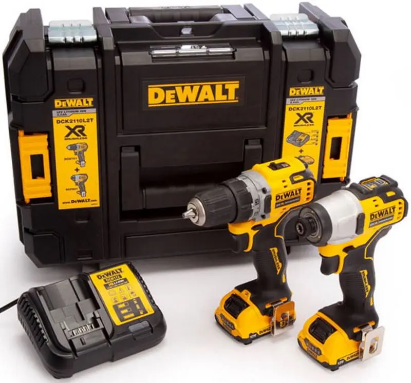 Set scule cu acumulator Dewalt DCK2110L2T-QW