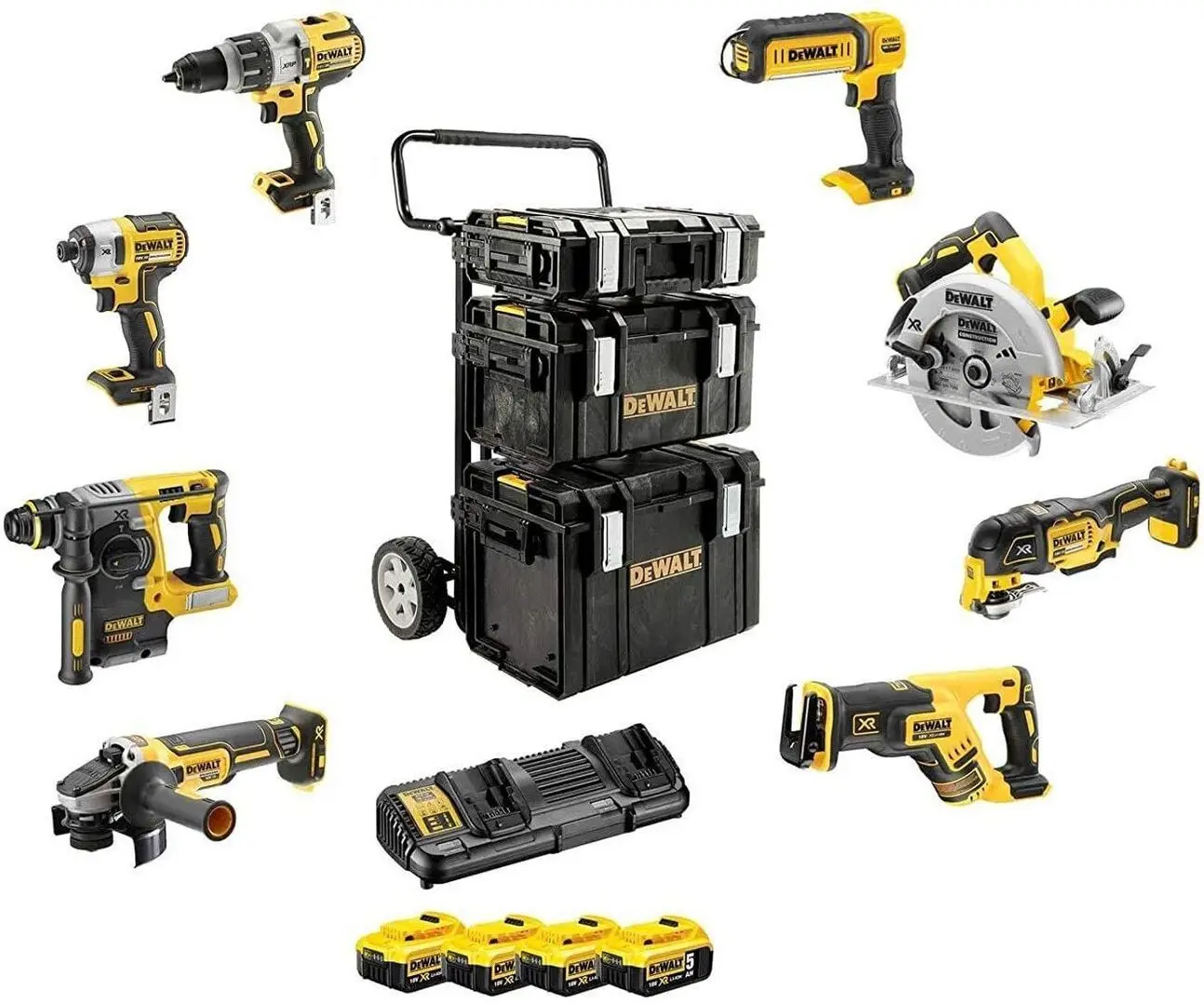 Set scule cu acumulator Dewalt DCK853P4